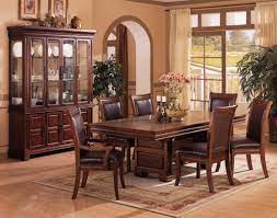 Sold in a convenient set of two.dimension:21w x 26d x 41.5h Traditional Table Set For The Dining Room Solid Wood Dining Collection With Brown Leather Seats