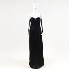 Details About J Mendel Silk Pleated Strapless Evening Dress Sz 6