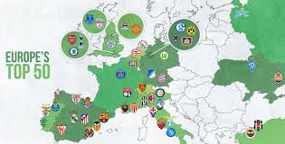 It's not unheard of for a larger city to have more than one professional football club (or soccer team. Euro Club Index On Twitter Europe S Top 50 Football Clubs Shown Geographically