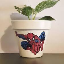 Hand Painted Spider Man Planter In 2020 Planters Hand Painted Buy Plants