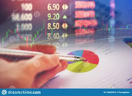 Business Report Chart Preparing Graphs Calculator Stock