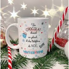 Mug Chocolat Chaud Et Telefilms De Noel Personnalise Mug Cadeau De Noel Telefilm De Noel Mug Chocolat Noel