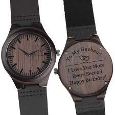 All of these birthday ideas are gifts that your husband might enjoy. To My Husband I Love You More Every Second Engraved Wooden Watch For Husband Birthday Gifts For Husband Birthday Gift Ideas Happy Birthday Husband Gifts And Unique Groomsmen Gift Ideas From