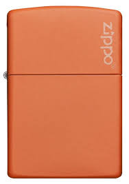 Zippo Logo Orange Matte Windproof Lighter Zippo Com Zippo Zippo Lighter Windproof Lighter