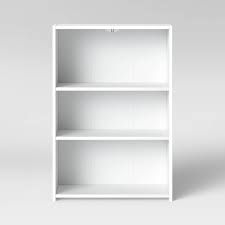 The end frames, cross beams and center support are all made of powder coated steel to insured lasting durability. 3 Shelf Bookcase White Room Essentials Target