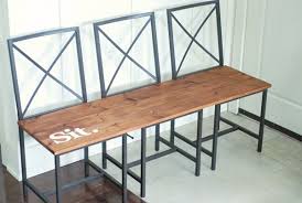 The Social Home Diy Love A Little Canadian Genius And A Bench Ikea Chair Painted Dining Chairs Chair Makeover
