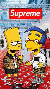 Bart simpson, the simpsons, supreme (brand) wallpaper. 12 Supreme Simpson Wallpapers On Wallpapersafari