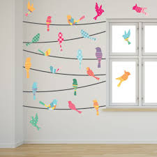 Birds On A Wire Wall Art Depiction Of Birds On Wire Wall Art Optimize Every Inch Of Interior With Natural Scene Wall Decal Pattern Wall Decals Classroom Decor