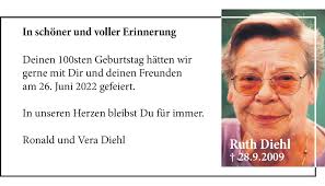 Traueranzeigen von Ruth Diehl