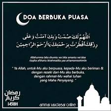Sedangkan, doa untuk berbuka puasa ramadhan adalah sebagai berikut. Niat Puasa Ramadan Doa Berbuka Puasa Dan Niat Solat Terawih Cahaya Hayati