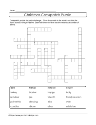 Crosspatch Xmas Printable Puzzle Support Vocab Development And Problem Solving Skills Printable Puzzles Problem Solving Christmas Puzzle