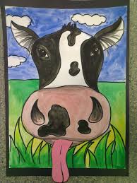 Once Upon An Art Room Close Up Cows With A How To Art Classroom Elementary Art Projects Homeschool Art