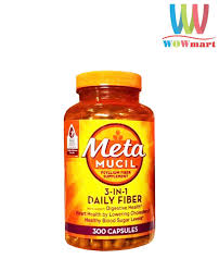 Viên uống bổ sung chất xơ Metamucil 3 in 1 Fiber 300 Capsules - Wowmart VN  | 100% hàng ngoại nhập