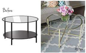Ceres from designs by ceres is going to show you how to take an ikea coffee table and in a snap transform it into a glam piece… plus she shares some ideas to kick it up even further such as adding marble or contact paper of your choice to the bottom piece. Olive Lane Ikea Hack Vittsjo Coffee Table Ikea Coffee Table Modern Farmhouse Coffee Table Ikea Diy