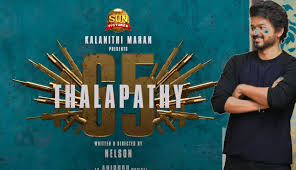 Sharing the title of thalapathy 65 and vijay's first look from the film on its official twitter handle, the production house bankrolling the project, sun pictures, wrote: Thalapathy 65 Update Vijay Sun Pictures Nelson Anirudh News Bugz