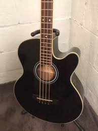 Ibanez Black Acoustic Electric Guitar Ibanez Aeb5e Acoustic Electric Bass Guitar Black Pre Amp Tuner Eq Jam City Music Reverb Acoustic Electric Electric Bass Guitar