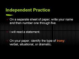 Check spelling or type a new query. Irony Irony Definition The Opposite Of What Is
