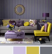 Purple And Mustard Join Hands Here And Create A Fabulous Luxurious Space Purple Living Room Yellow Living Room Living Room Grey