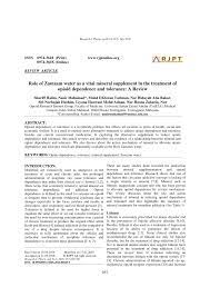 Sgk emeklisi vatandaşlar, emekli maaşlarını tahsis numarasına göre belirlenen günlerde alırlar. Pdf Role Of Zamzam Water As A Vital Mineral Supplement In The Treatment Of Opioid Dependence And Tolerance A Review