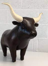 They appear to be made of concrete. Leather Long Horn Bull Collection Omersa And Co