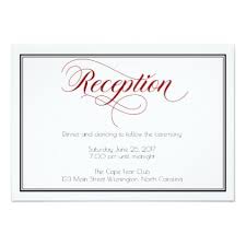 Red Graceful Script Wedding Reception Card Zazzle Com Wedding Reception Cards Wedding Invitation Cards Invitation Card Design