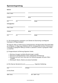 Kostenlose vorlagen muster fur excel word co zum download / dennoch bietet ein deckblatt mehrere vorteile. Sponsoringvertrag Fur Eine Veranstaltung Word Word Vorlage Zum Herunterladen