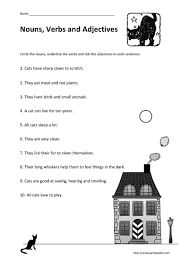 Definitions & notes only words. Ilma Education Identifying Nouns Verbs And Adjectives In A Sentence Worksheet