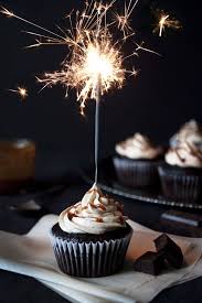 Modern Birthday Cake Candles Sparklers Chocolate Cupcakes With Peanut Butter Swiss Meringue Buttercream One Tough Cookie Recipe Happy Birthday Cakes Happy Birthday Cupcakes Happy Birthday Candles