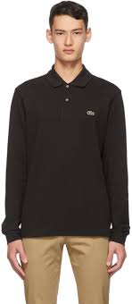 Подробные сведения о polo lacoste devanlay orange clair coton shirt 7 made in france manches longues. Polo A Manches Longues En Pique Noir Lacoste En Solde