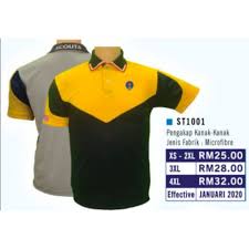 Lengan pendek untuk lelaki / lengan panjang untuk perempuan. T Shirt Pengakap Kanak Kanak Original Shopee Malaysia
