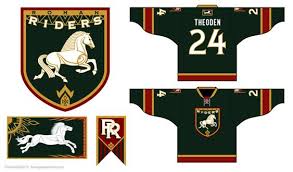 Lotr Hockey Jersey Design The Rohan Riders In 2020 Jersey Design Hockey Jersey Jersey