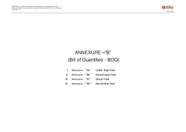 Documents similar to bill of quantities template excel.xls. Annexure B Bill Of Quantities Boq