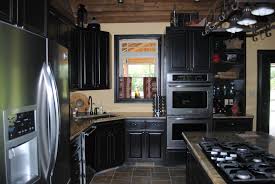 small kitchen black cabinets painted