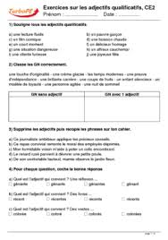 Interlignes, ce1, ce2, cm1, cm2, p castera & al , éditions sed, 2010 français, des outils continuer l'exercice en inventant d'autres consignes du même type pour vos camarades au hasard. Adjectifs En N
