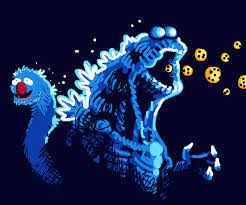 55 mm godzilla cookie monster kaiju is a nice miniature compatible with various tabletop games and boardgames, also with pacific rim and other kaijus gashapon sets (such as godzilla, gamera, etc. Cookie Monster Godzilla Drawception