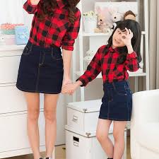 Denim Skirt Mother Daughter Outfits Matching Family Look Jeans Skirt Children Girls Denim Skirt For Moth Girls Denim Skirts Girls Denim Mother Daughter Outfits
