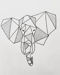 Fun Lil Elephant From This Evening Elefun Funephant Elefunephant Elephant Draw Doodle G Geometric Drawing Illustration Art Drawing Line Art Design
