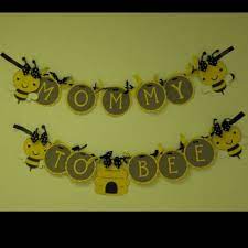 Pin By Tekla Borner On Baby Showers For Friends Baby Shower Banner Diy Baby Shower Banner Bee Baby Shower Banners