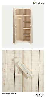 Armoire 2 Portes Battantes En Pin Massif Woody Wood 103x178 Cm Armoire Enfant Armoire En Pin Armoire Porte Battante