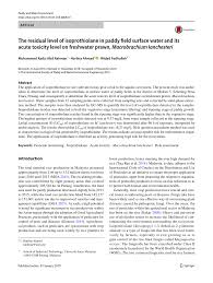 Hill road to balik pulau maybe.not so sure :lol Pdf The Residual Level Of Isoprothiolane In Paddy Field Surface Water And Its Acute Toxicity Level On Freshwater Prawn Macrobrachium Lanchesteri