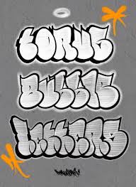 Tagging is het eenvoudigste type graffiti, meestal snel gemaakt met spuitverf, stiften of pennen en zonder artistieke vorm; Throw Up Letter Stamps 2 X Alphabets Numbers Torus Ink
