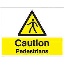 Caution Pedestrians Hazard Landscape Signs Signs Hazard Sign Pedestrian