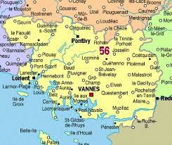 « un dicton de bretagne avance que le golfe renferme autant d'îles que l'année contient de jours. Carte Du Morbihan 56 Bretagne France Lorient Brittany Hotan