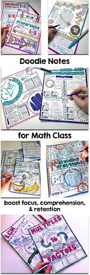 The Doodle Note Strategy Guides Students To Blend Graphics And Text Crossing Over The Brain Hemispheres To Lead To An Increase Math Giraffe Math Doodles Math