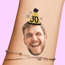 Custom Temporary Face Tattoo With Pirate Hat, Personalized Photo Funny  Birthday Party Favours, Birthday Tattoo, Pirate Theme Temp Tattoo