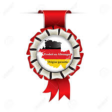Télécharger allemagne images et photos. Made In Germany German Origin Guaranteed Label In French Language Royalty Free Cliparts Vectors And Stock Illustration Image 64186704