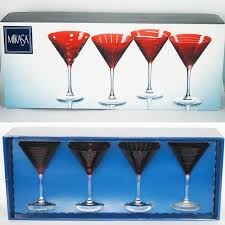 2 red & white swirl clear martini glasses 10oz 7 tall stunning for valentine's. Mikasa Dining Mikasa Set Of 4 Ruby Red Martini Glasses Poshmark