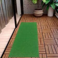 No fertilizing, no watering, no weeding, no mowing. Trugrass Emerald Gold 12 Ft Wide X Cut To Length Artificial Grass Brickseek