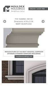 When talking about exterior wood finishes, there's always an assumption that it's about the decking, garden shed or fence. The Yasmine Window Door Trim 4 7 8 Mx124 Window Trim Exterior Exterior Window Molding Exterior Door Trim
