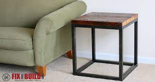 Cost me around $80 in steel and free pallet wood. Diy Reclaimed Industrial Side Table Fixthisbuildthat